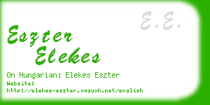 eszter elekes business card